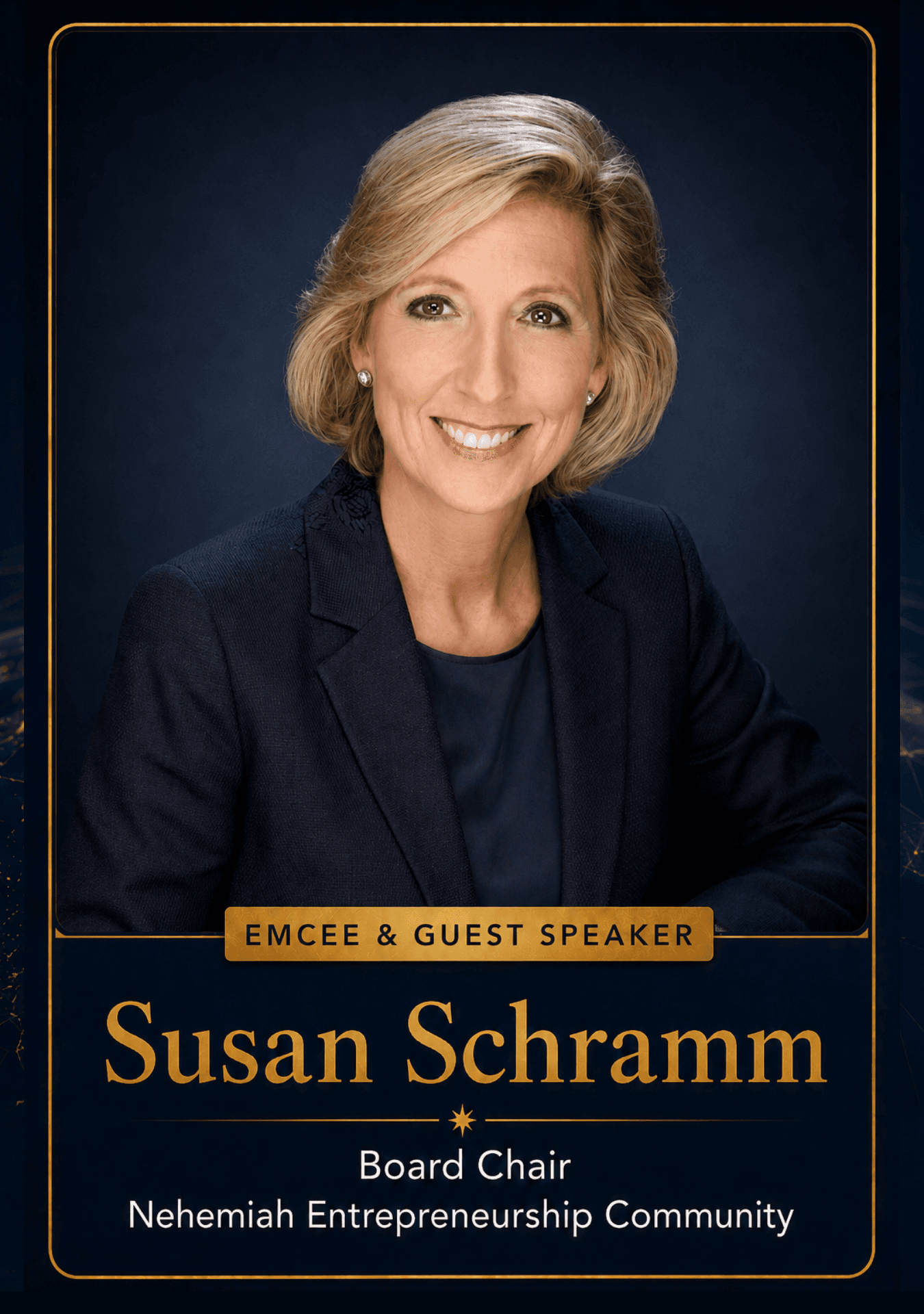 Susan Schramm — Emcee & Guest Speaker